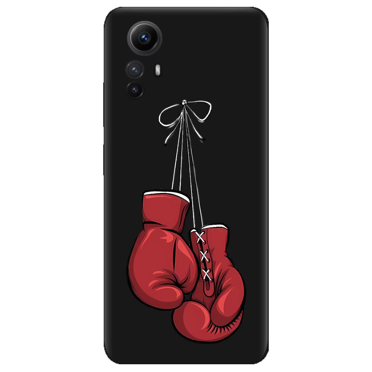 Чехол для Xiaomi Redmi Note 12s черный матовый soft touch Тиша рингу - фото 1 - Чехлы для телефонов