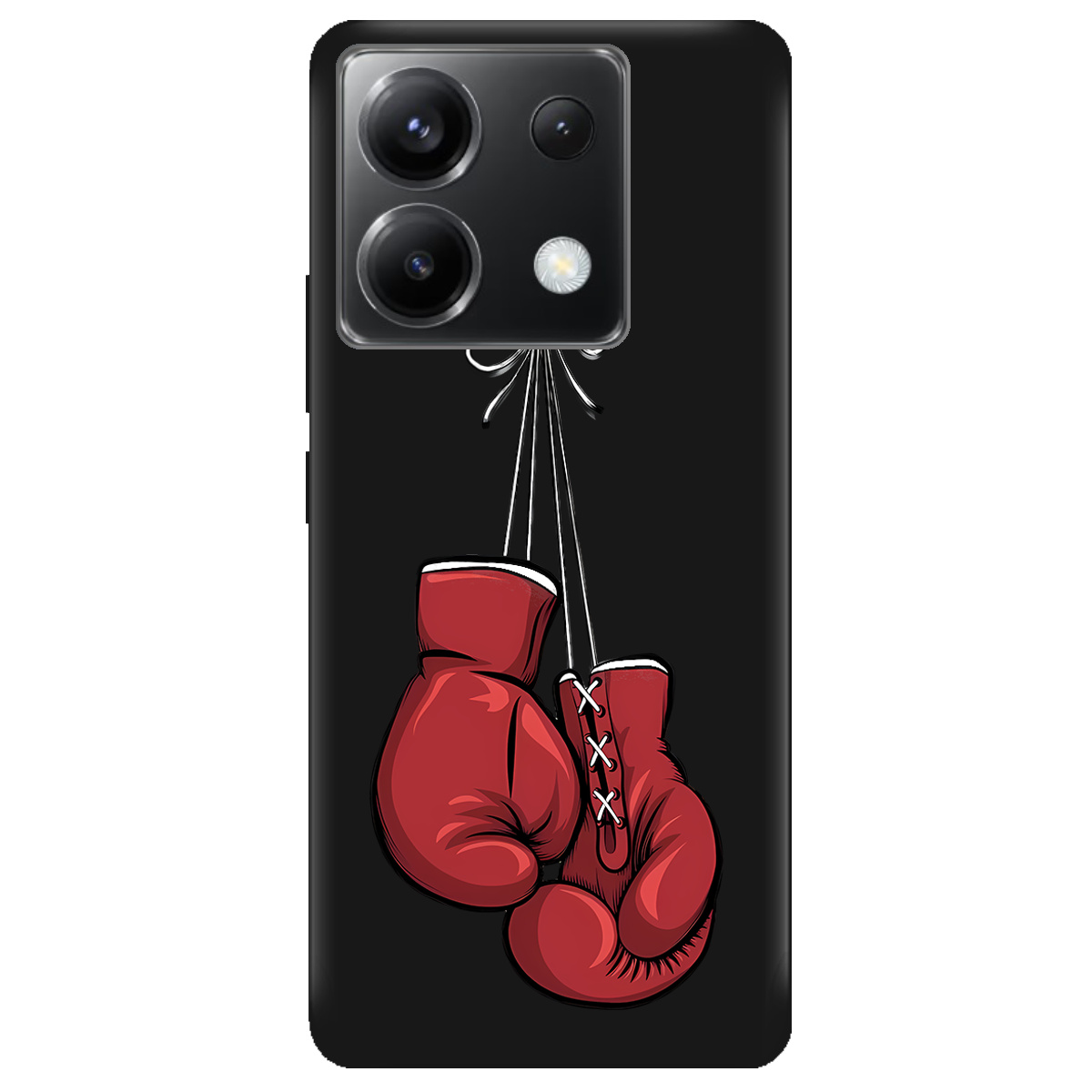 Чехол для Xiaomi Redmi Note 13 Pro 5G черный матовый soft touch Тиша рингу - фото 1 - Чехлы для телефонов