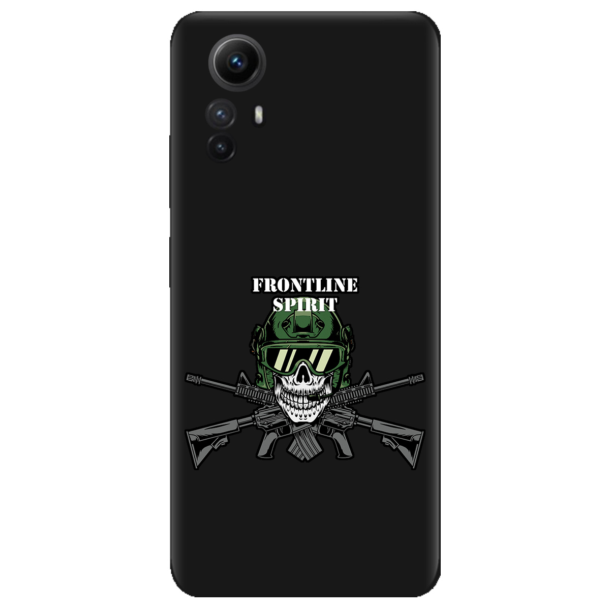 Чохол для Xiaomi Redmi Note 12s чорний матовий soft touch Дух фронту - фото 1 Чохол для Xiaomi Redmi Note 12s чорний матовий soft touch Дух фронту - фото 1 - Чохли для телефонів