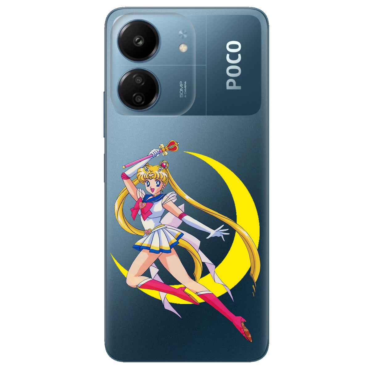 Чохол для Xiaomi Poco C65 прозорий Сейлор Мун - фото 1 - Чохли для телефонів