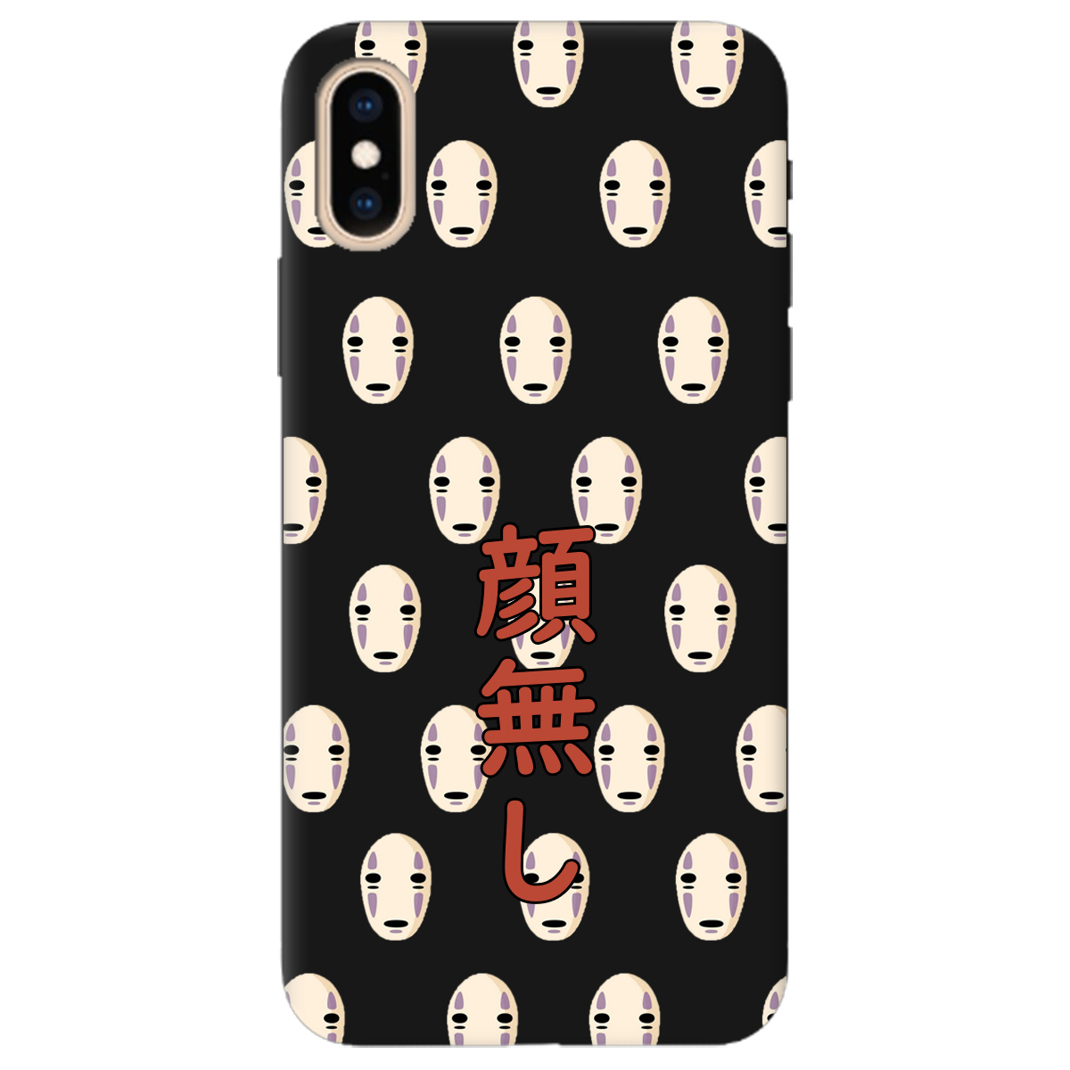 Чехол для Apple iPhone XS черный матовый soft touch Унесенные привидениями - фото 1 - Чехлы для телефонов