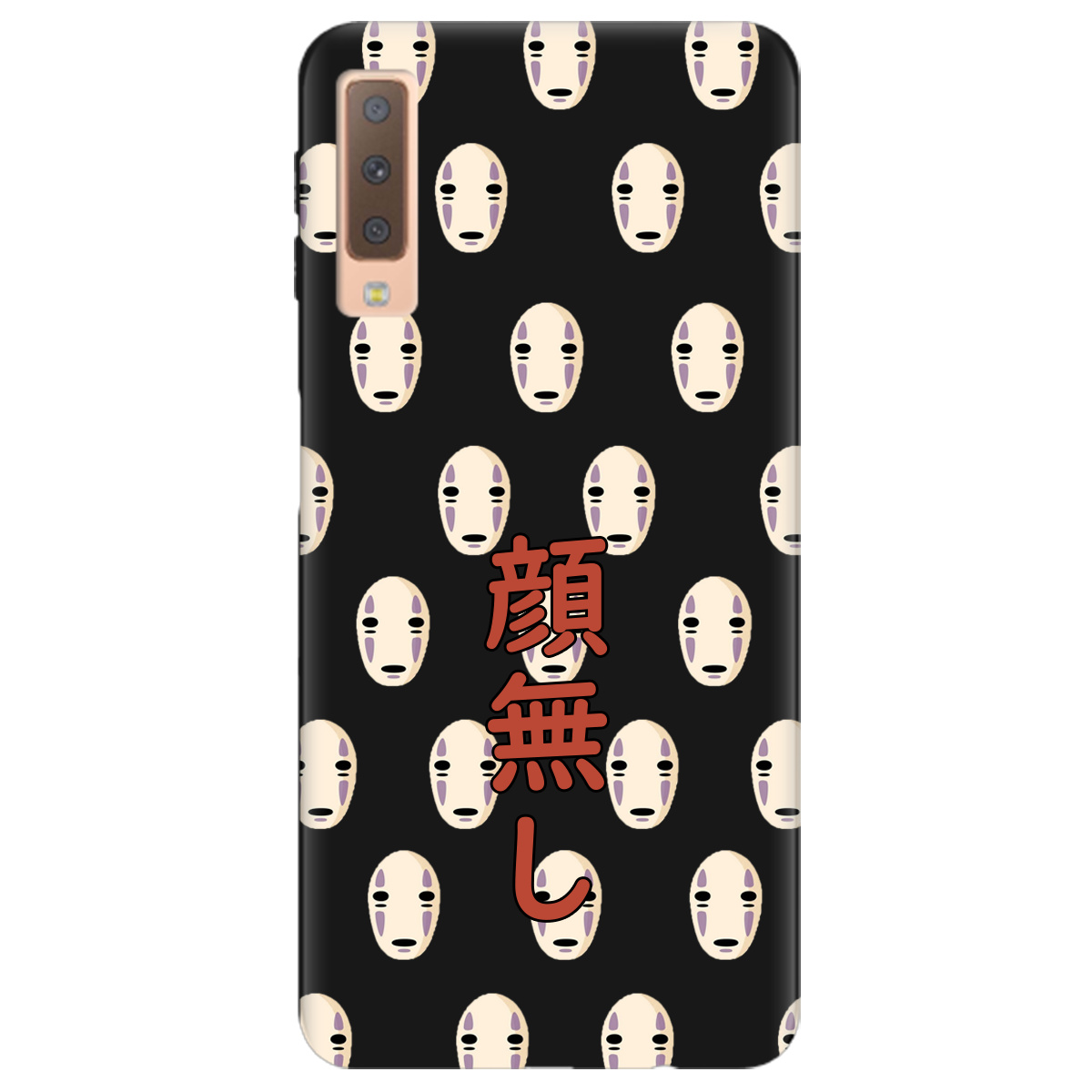 Чехол для Samsung Galaxy A7 2018 черный матовый soft touch Унесенные привидениями - фото 1 - Чехлы для телефонов