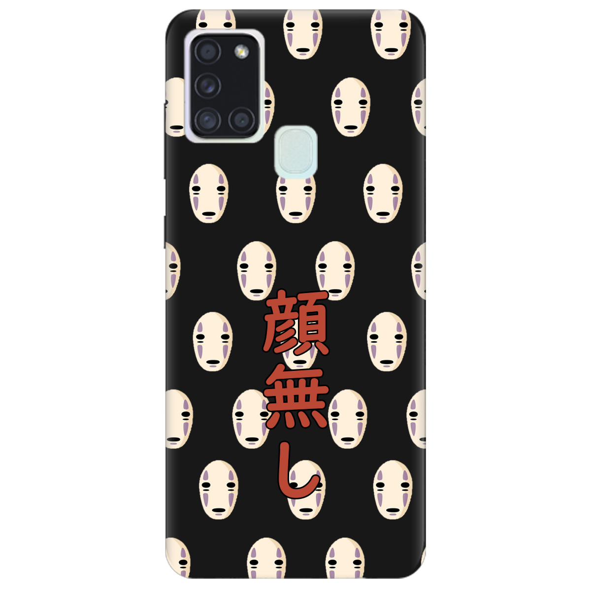 Чохол для Samsung Galaxy A21s чорний матовий soft touch Віднесені привидами - фото 1 - Чохли для телефонів