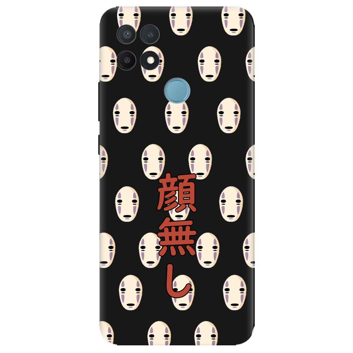 Чохол для Oppo A15s/ A15 чорний матовий soft touch Віднесені привидами - фото 1 - Чохли для телефонів