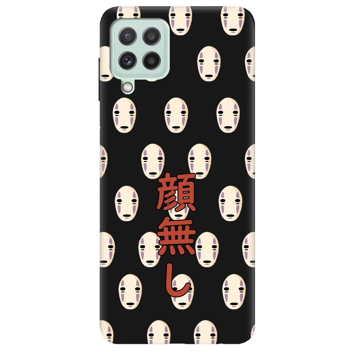 Чехол для Samsung Galaxy A22 4G черный матовый soft touch Унесенные привидениями - фото 1 - Чехлы для телефонов