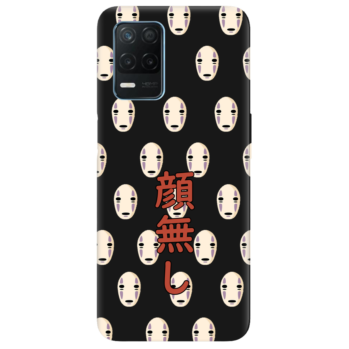 Чехол для Realme 8 4G черный матовый soft touch Унесенные привидениями - фото 1 - Чехлы для телефонов