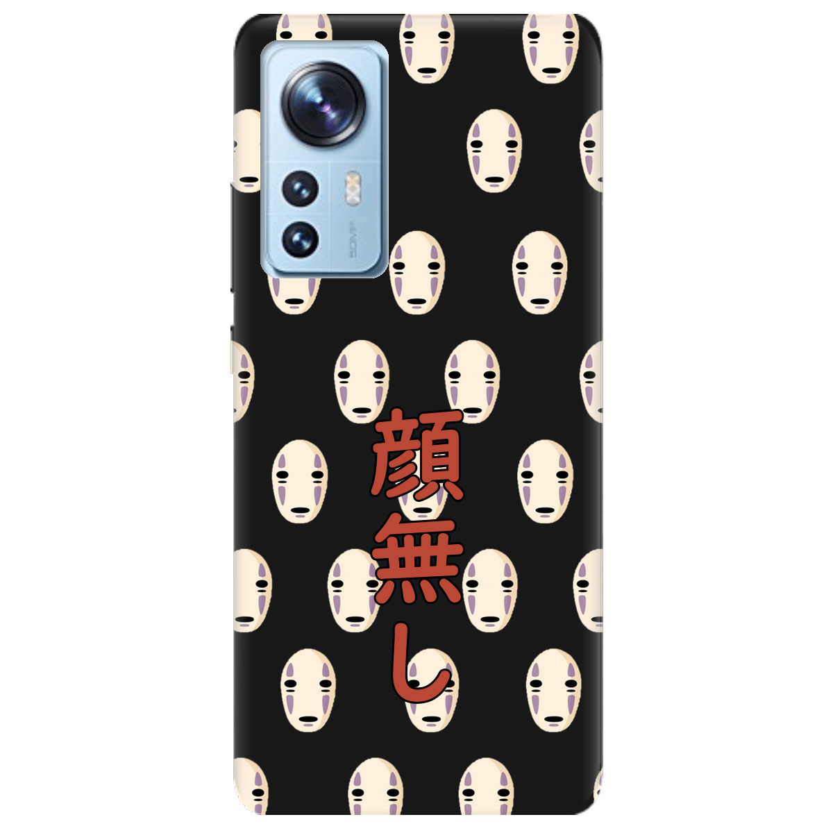 Чохол для Xiaomi 12 чорний матовий soft touch Віднесені привидами - фото 1 - Чохли для телефонів