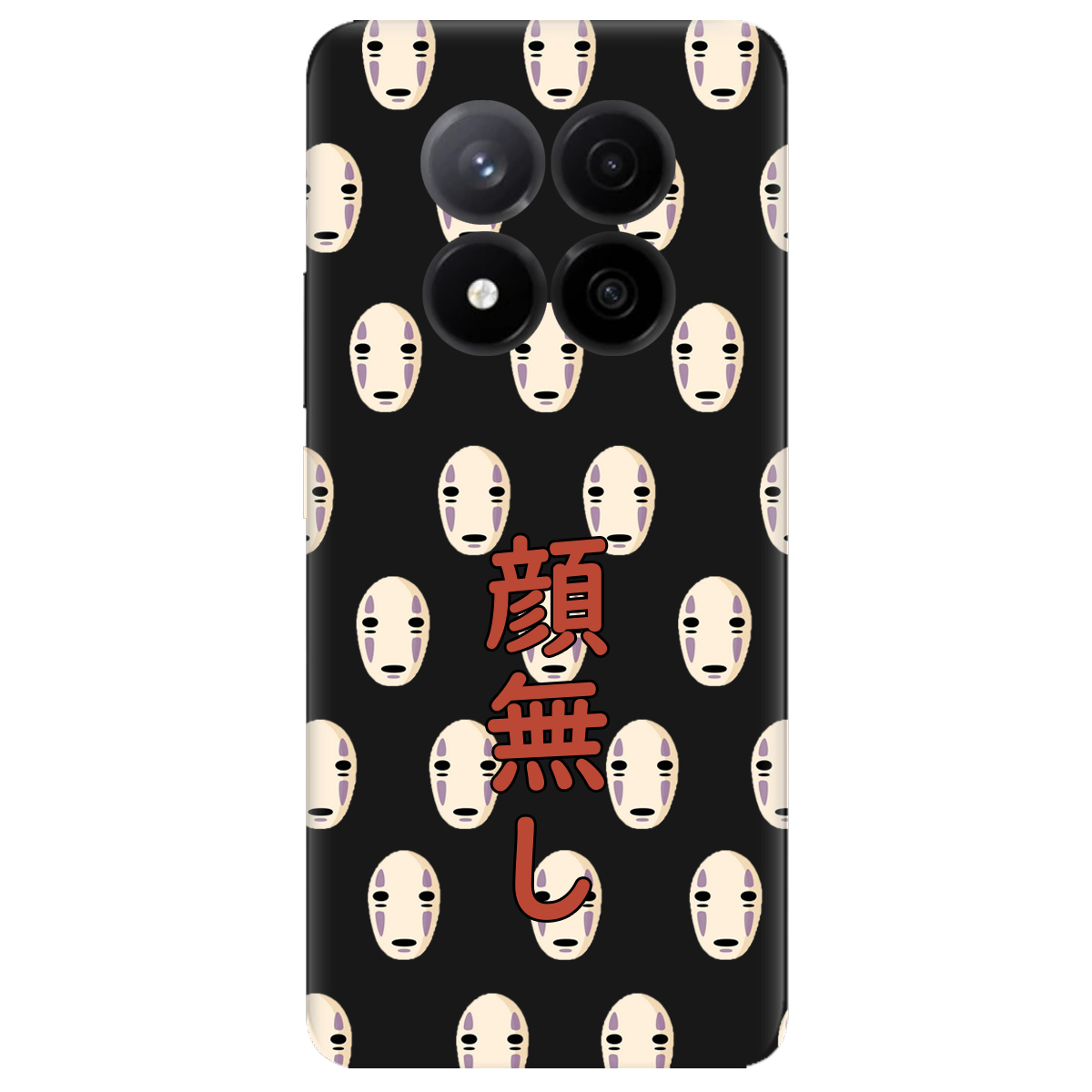 Чехол для Xiaomi Redmi Note 14 Pro + 5G черный матовый soft touch Унесенные привидениями - фото 1 - Чехлы для телефонов