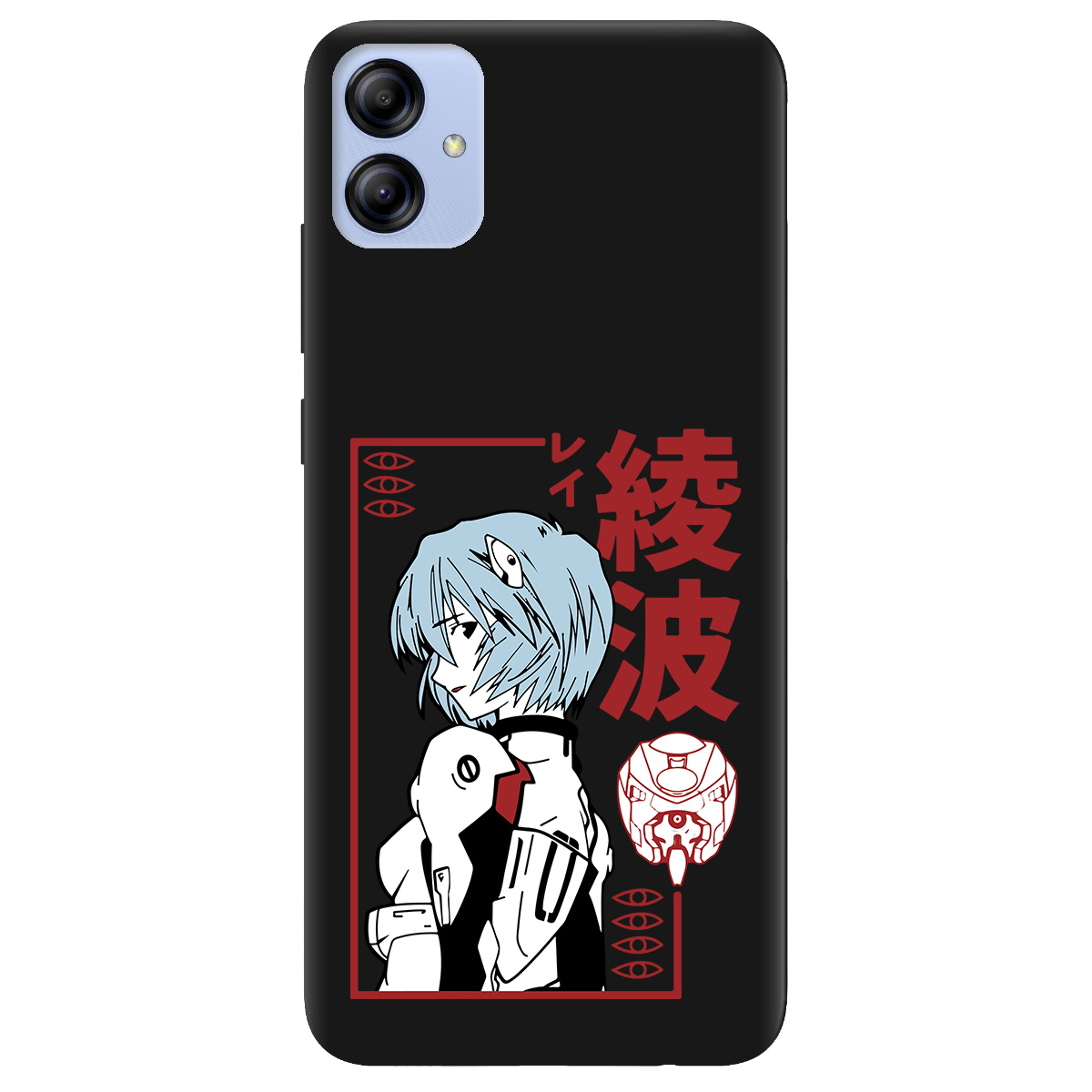 Чохол для Samsung Galaxy A04e чорний матовий soft touch Аянамі Рей - фото 1 - Чохли для телефонів