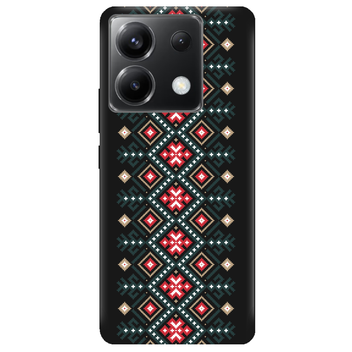 Чохол для Xiaomi Poco X6 чорний матовий soft touch Стежка предків - фото 1 - Чохли для телефонів