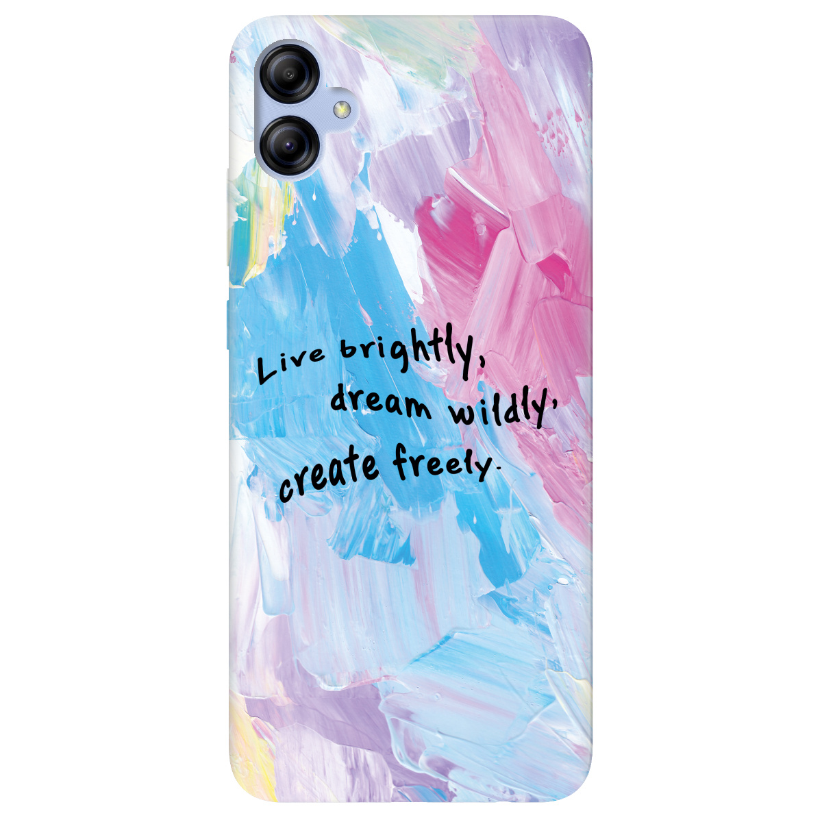 Чохол для Samsung Galaxy A04e прозорий Живи яскраво - фото 1 Чохол для Samsung Galaxy A04e прозорий Живи яскраво - фото 1 - Чохли для телефонів