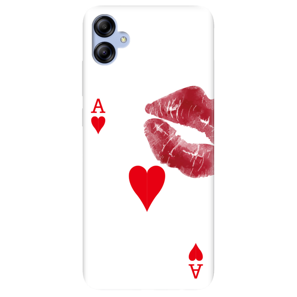 Чохол для Samsung Galaxy A04e прозорий Червовий поцілунок - фото 1 - Чохли для телефонів