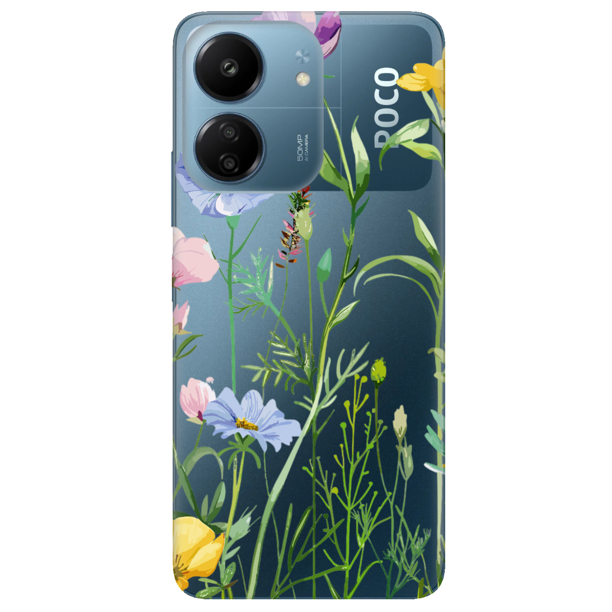 Чехол для Xiaomi Poco C65 прозрачный Луговий шепіт - фото 1 - Чехлы для телефонов