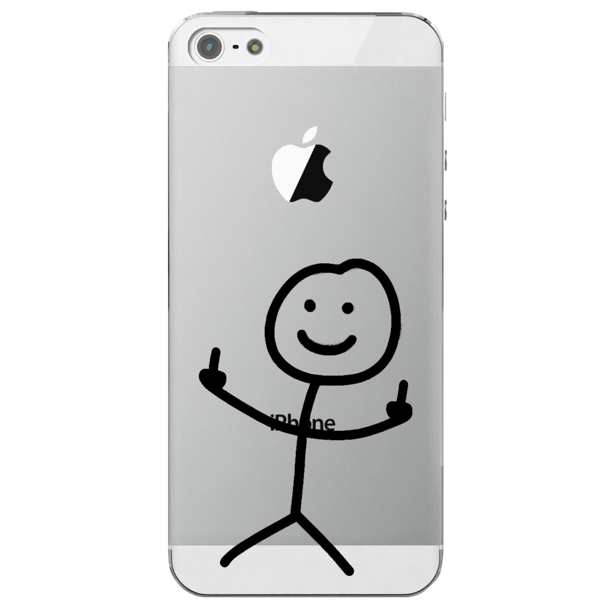 Чохол для Apple iPhone 5/5S прозорий Без слів - фото 1 - Чохли для телефонів