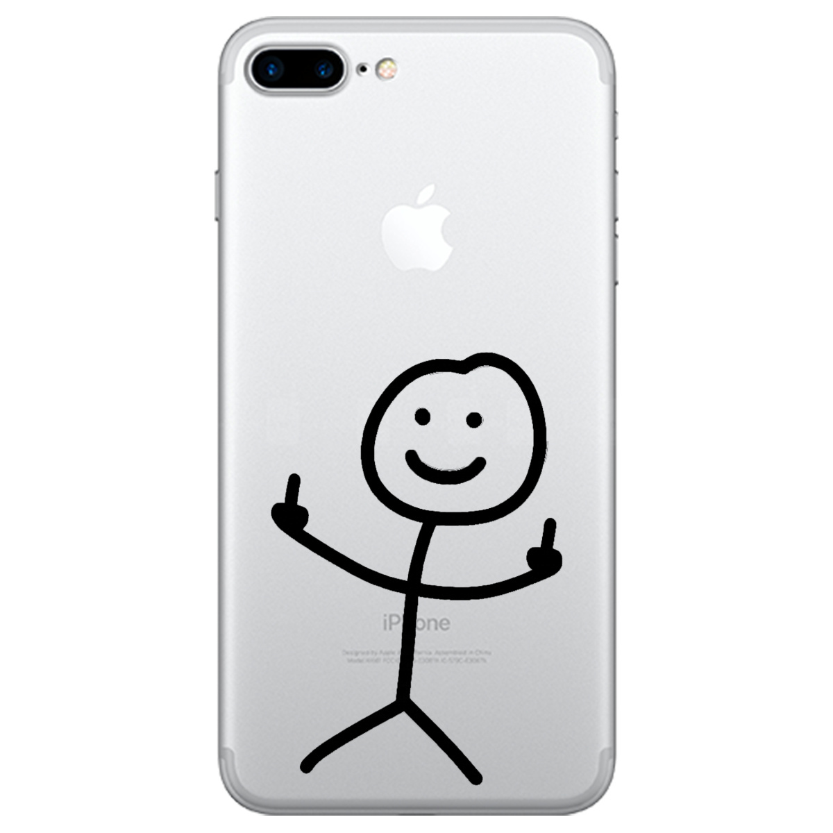 Чохол для Apple iPhone 8 Plus прозорий Без слів - фото 1 - Чохли для телефонів