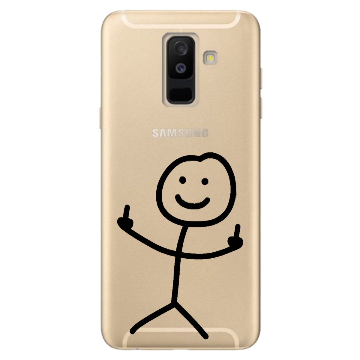 Чохол для Samsung Galaxy A6 Plus 2018 прозорий Без слів - фото 1 - Чохли для телефонів