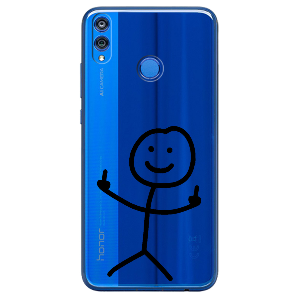 Чохол для Huawei Honor 8x прозорий Без слів - фото 1 - Чохли для телефонів