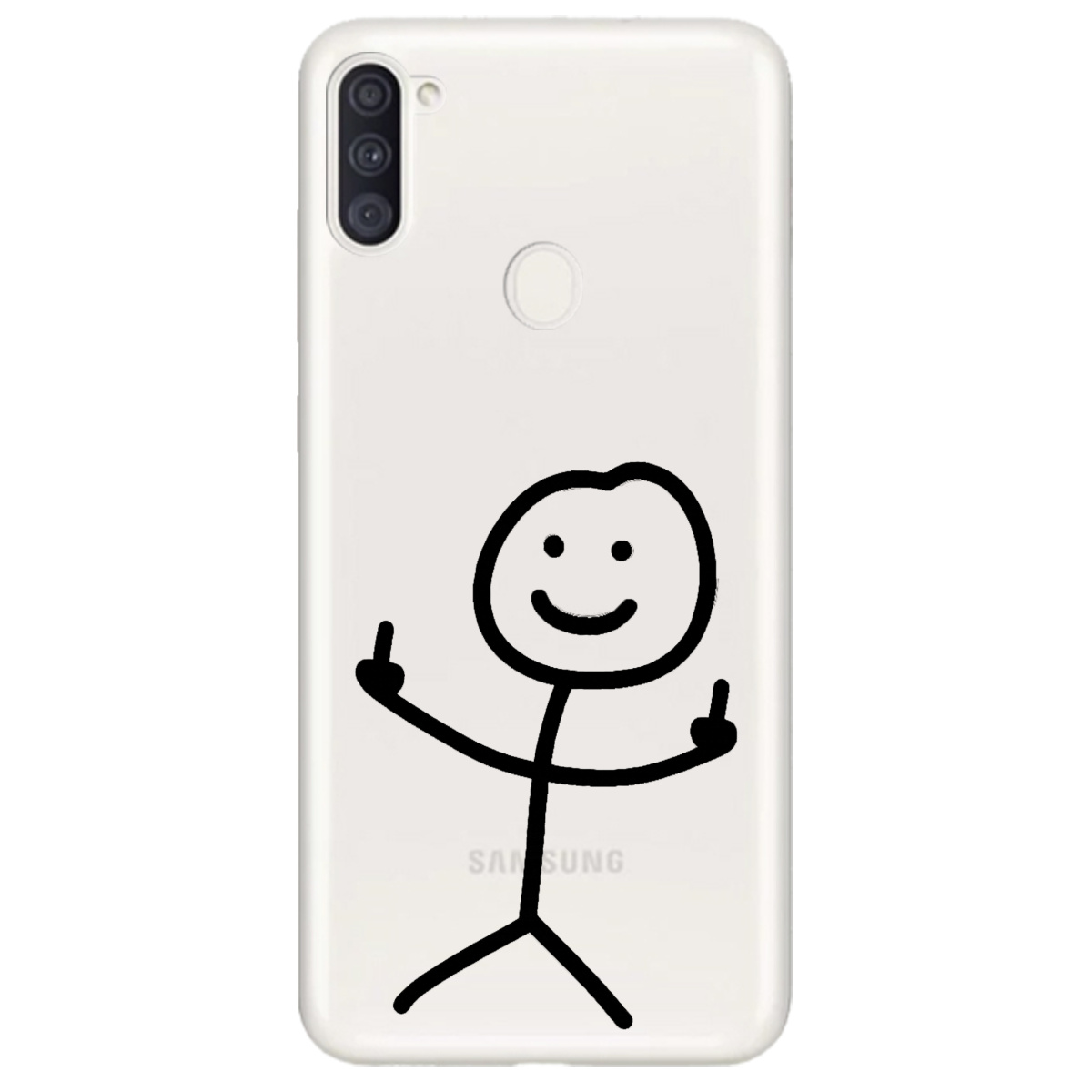 Чохол для Samsung Galaxy A11 прозорий Без слів - фото 1 - Чохли для телефонів