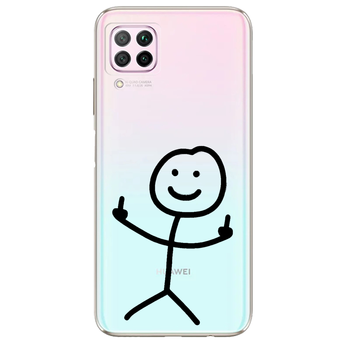 Чехол для Huawei P40 Lite прозрачный Без слов - фото 1 - Чехлы для телефонов