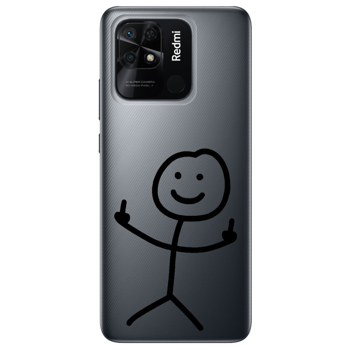 Чохол для Xiaomi Redmi 10C прозорий Без слів - фото 1 - Чохли для телефонів