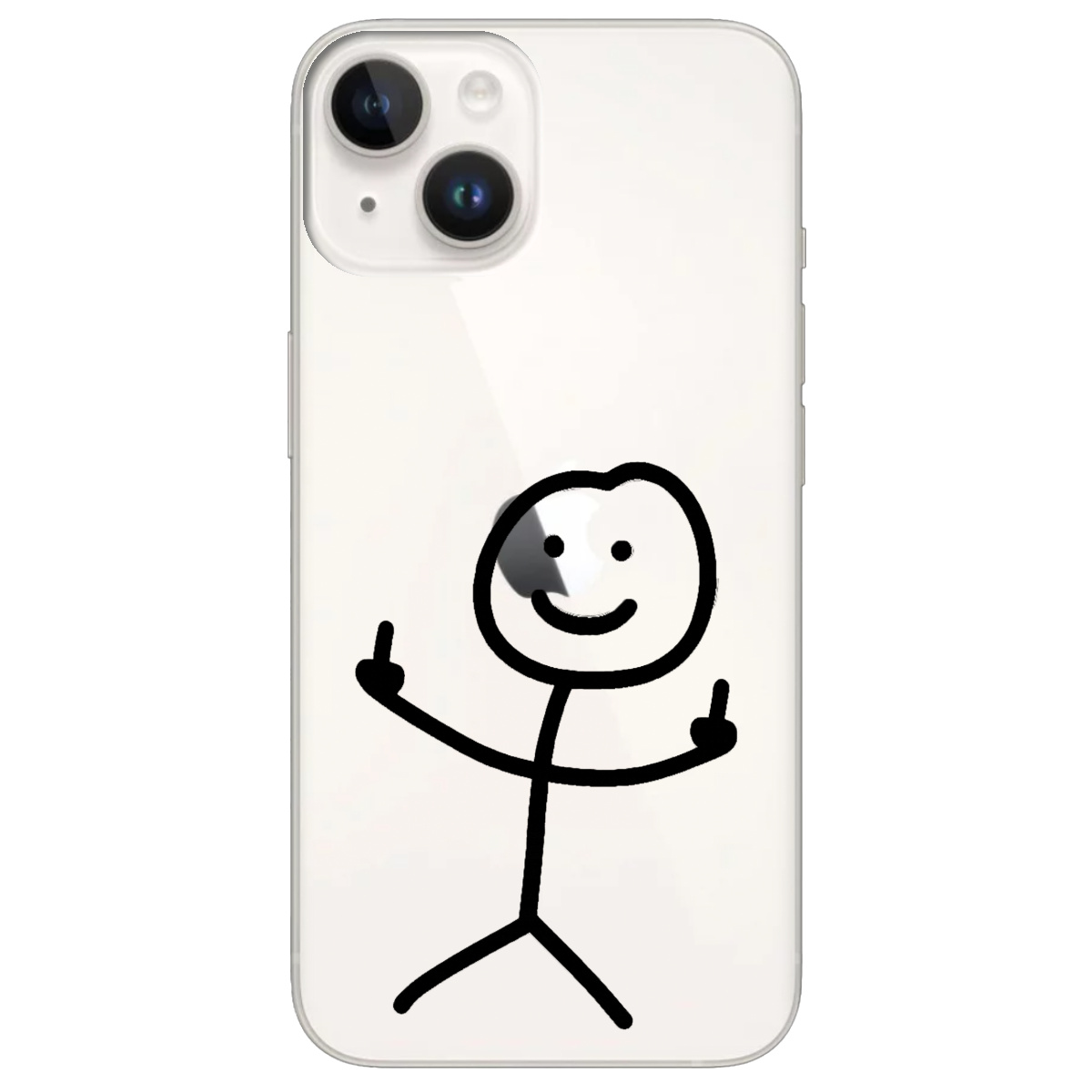 Чехол для Apple iPhone 14 Plus прозрачный Без слов - фото 1 - Чехлы для телефонов