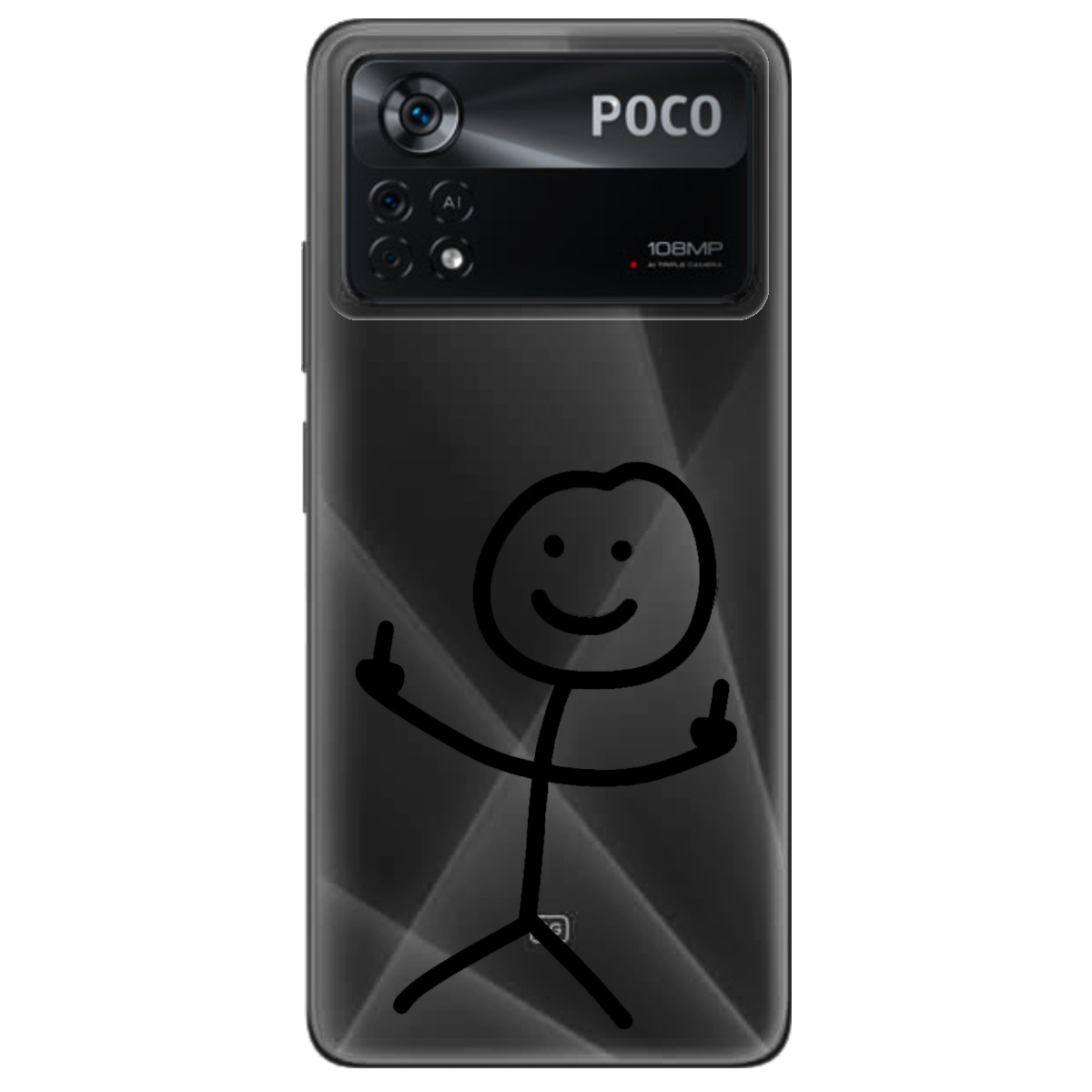 Чохол для Xiaomi Poco X4 Pro 5G прозорий Без слів - фото 1 - Чохли для телефонів