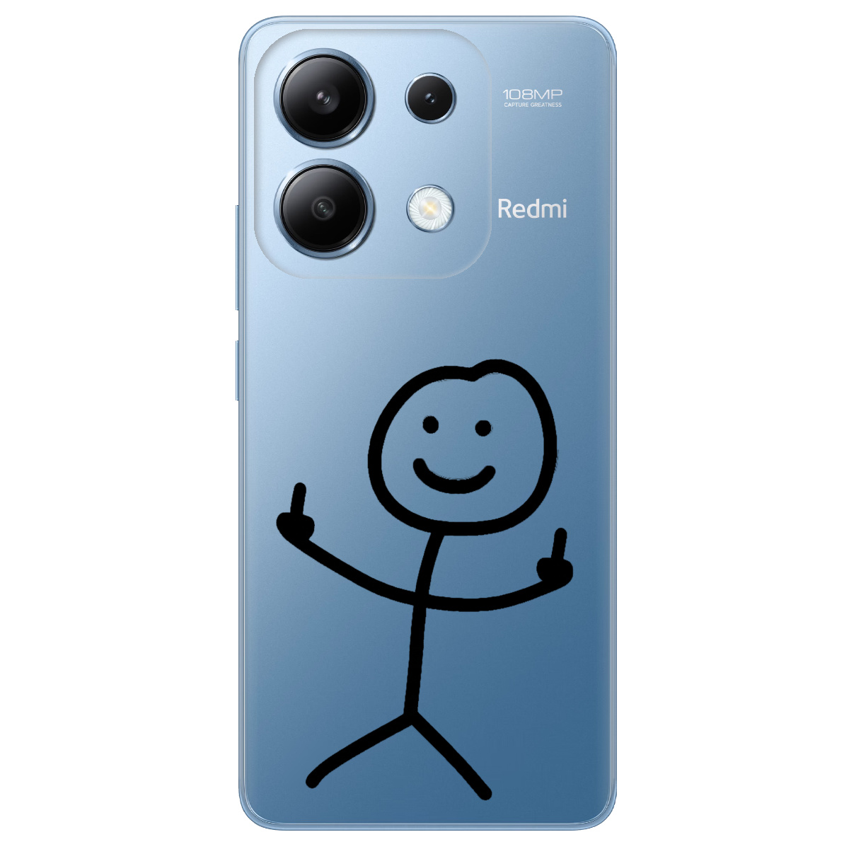 Чехол для Xiaomi Redmi Note 13 4G прозрачный Без слов - фото 1 - Чехлы для телефонов