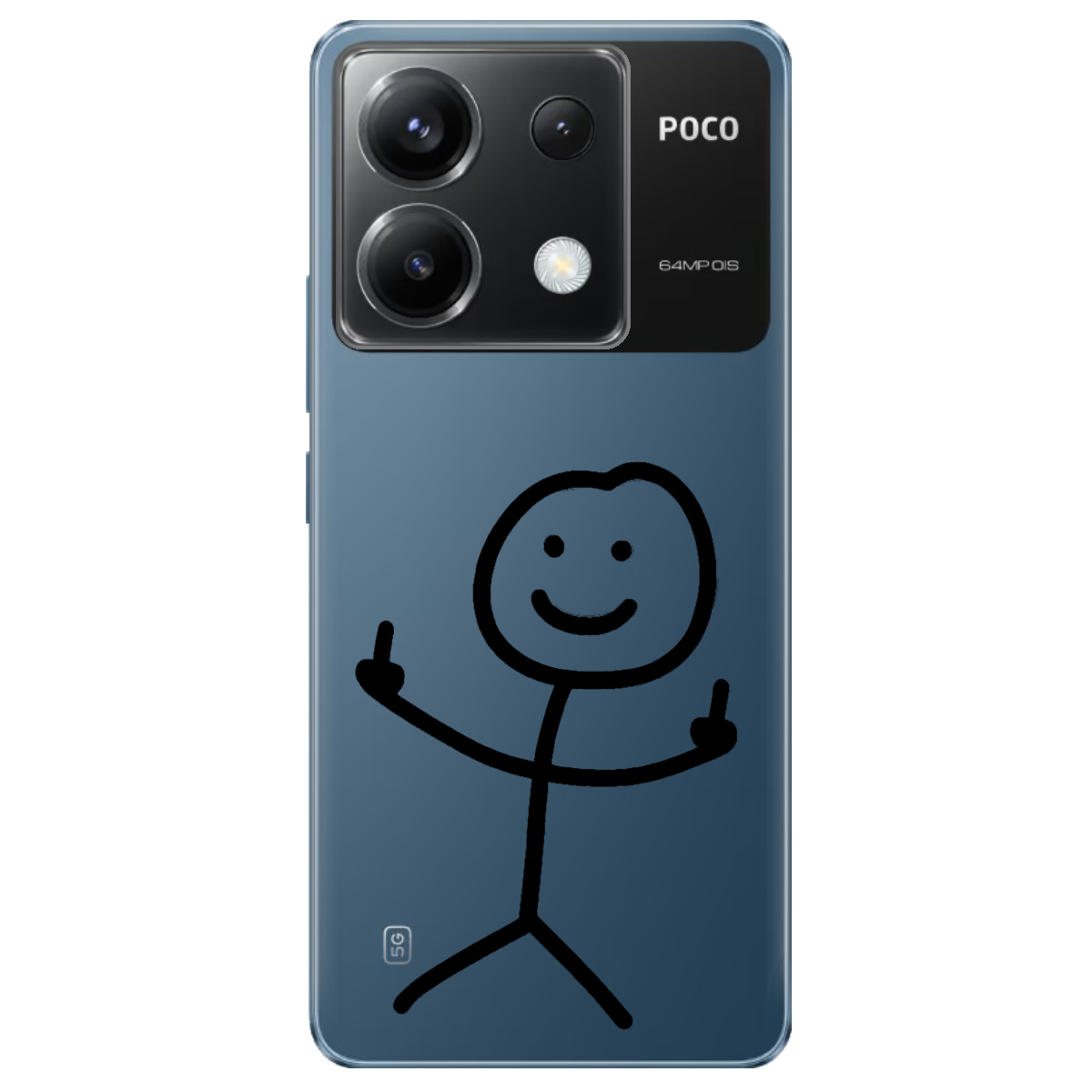 Чохол для Xiaomi Poco X6 прозорий Без слів - фото 1 - Чохли для телефонів