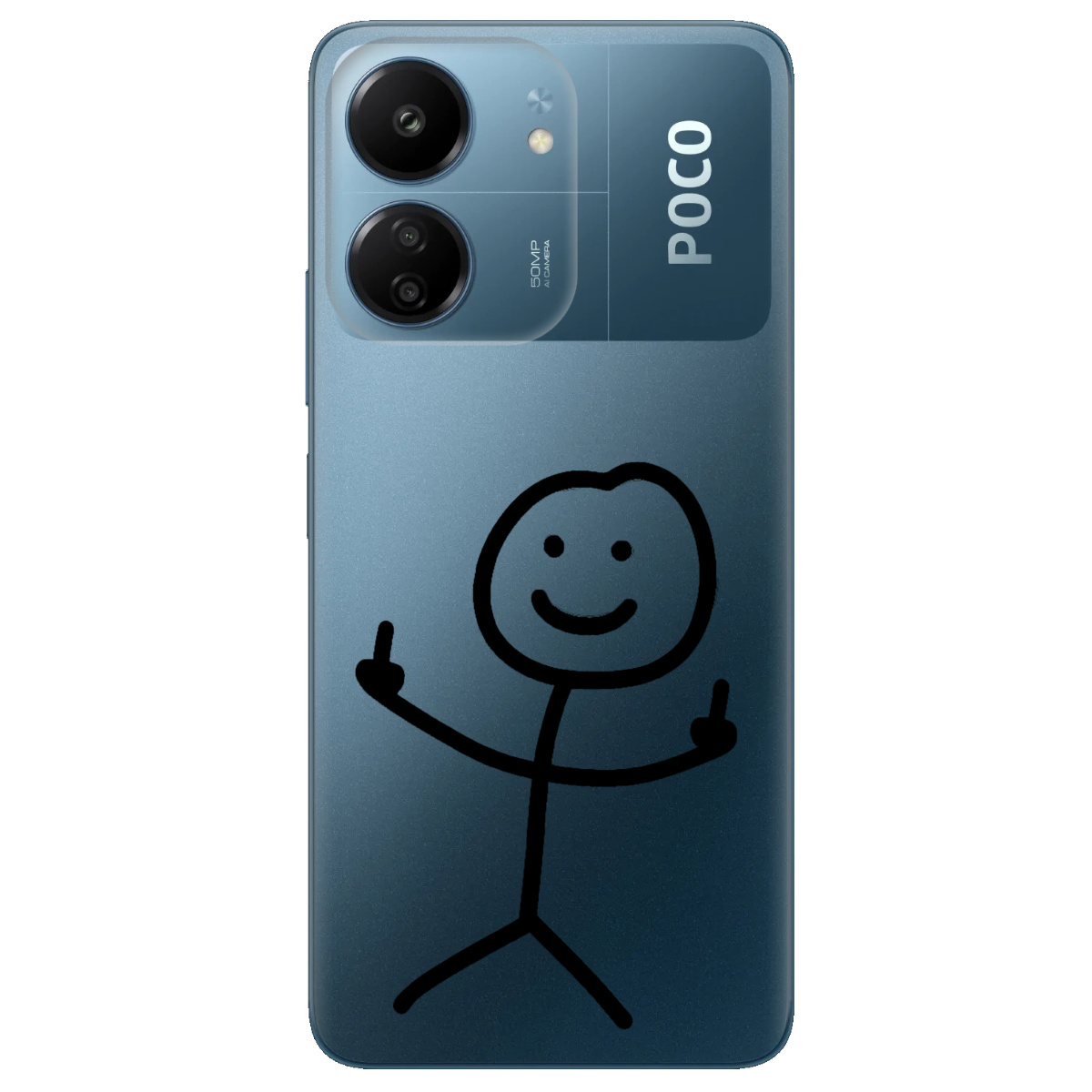 Чохол для Xiaomi Poco C65 прозорий Без слів - фото 1 - Чохли для телефонів