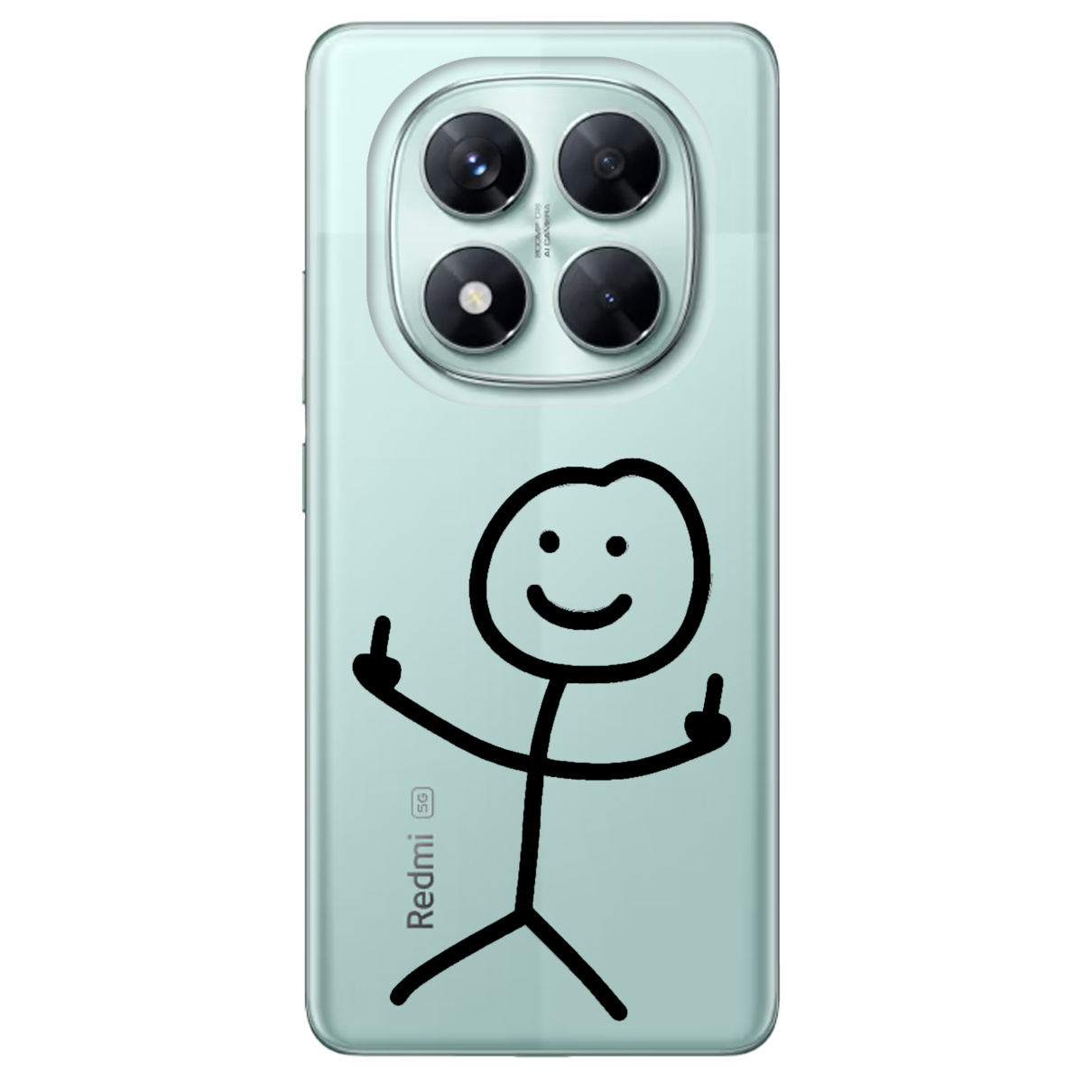 Чехол для Xiaomi Redmi Note 14 Pro 5G прозрачный Без слов - фото 1 - Чехлы для телефонов