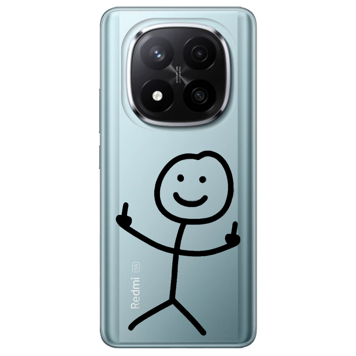 Чехол для Xiaomi Redmi Note 14 Pro + 5G прозрачный Без слов - фото 1 - Чехлы для телефонов