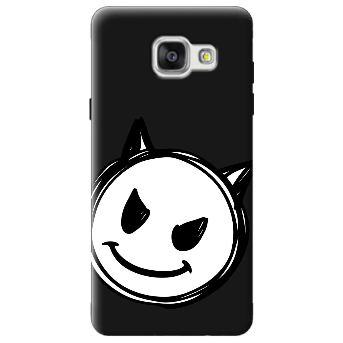 Чохол для Samsung Galaxy A5 2016 чорний матовий soft touch Настрій чортеняти - фото 1 - Чохли для телефонів