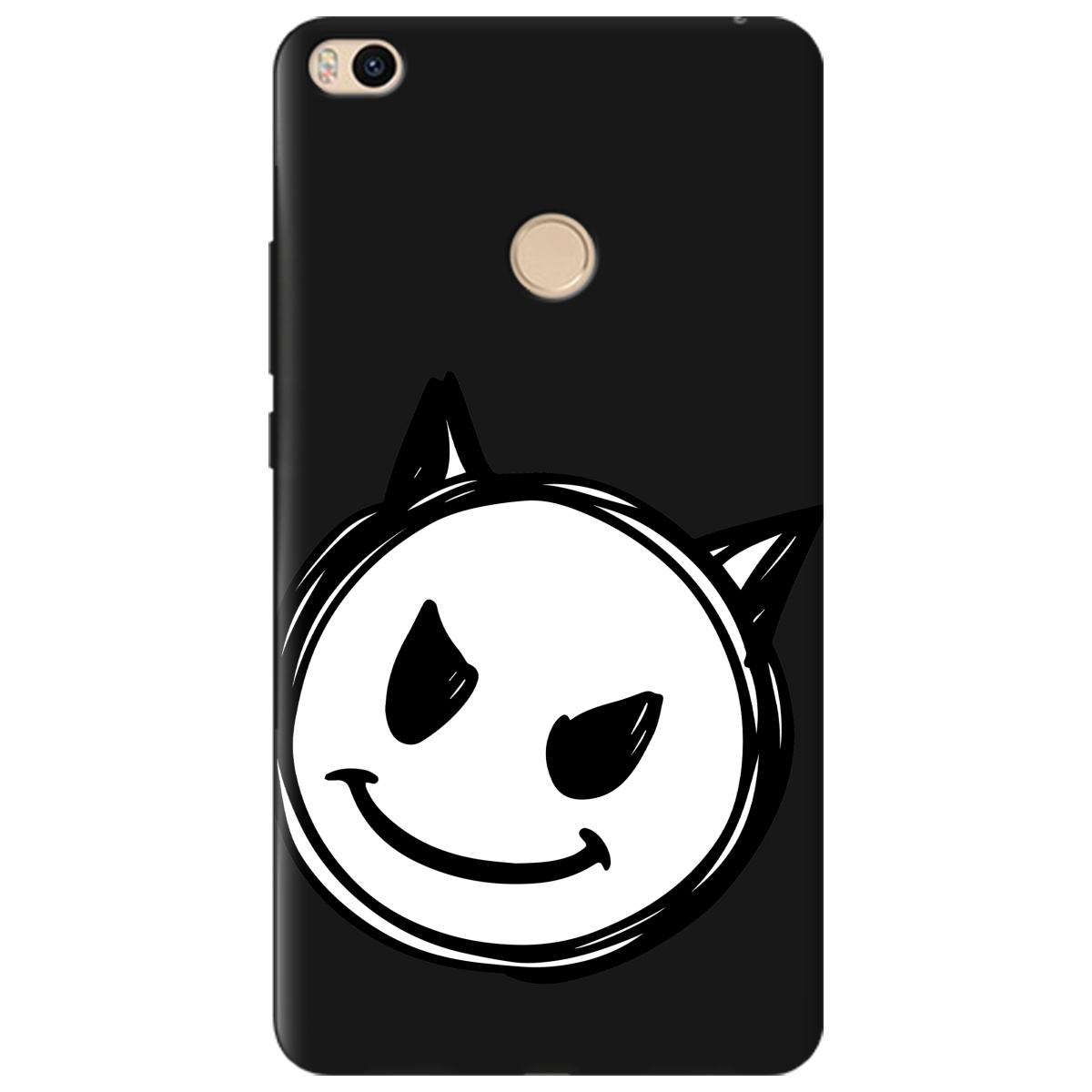 Чохол для Xiaomi Mi Max 2 чорний матовий soft touch Настрій чортеняти - фото 1 - Чохли для телефонів
