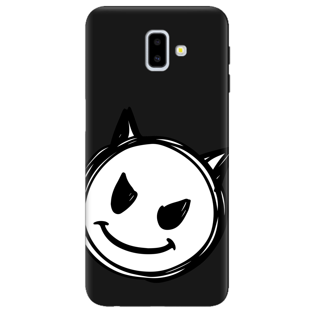 Чохол для Samsung Galaxy J6 Plus 2018 чорний матовий soft touch Настрій чортеняти - фото 1 - Чохли для телефонів