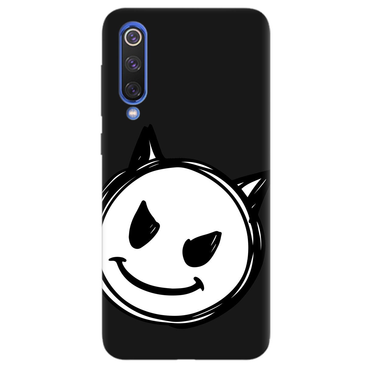 Чохол для Xiaomi Mi 9 чорний матовий soft touch Настрій чортеняти - фото 1 Чохол для Xiaomi Mi 9 чорний матовий soft touch Настрій чортеняти - фото 1 - Чохли для телефонів