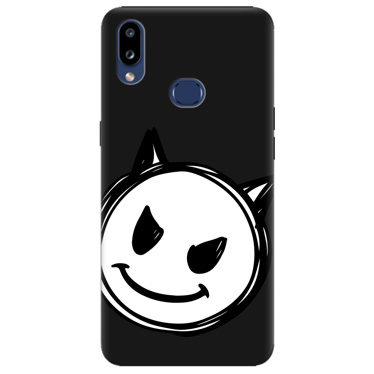 Чохол для Samsung Galaxy A10s чорний матовий soft touch Настрій чортеняти - фото 1 - Чохли для телефонів