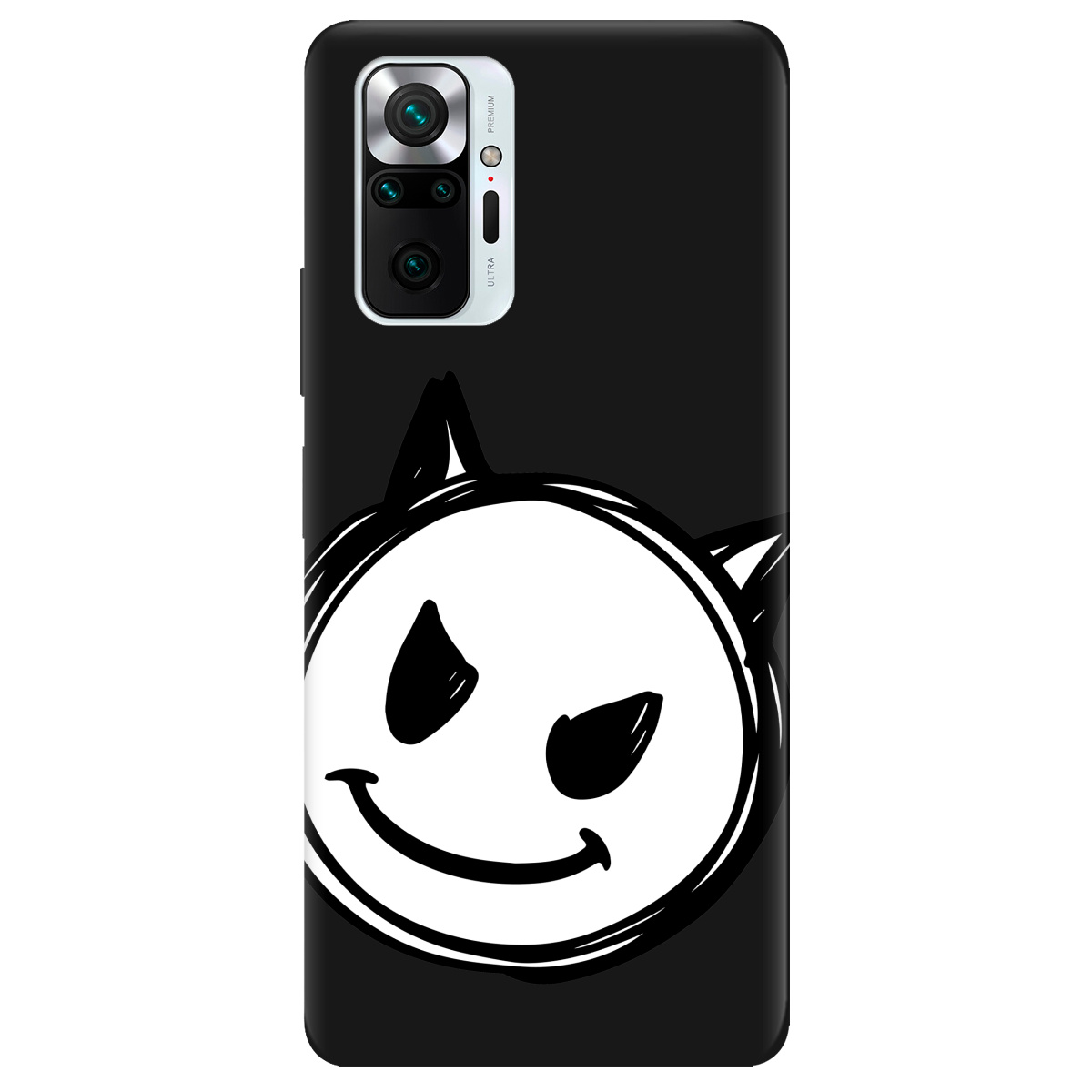 Чохол для Xiaomi Redmi Note 10 Pro чорний матовий soft touch Настрій чортеняти - фото 1 - Чохли для телефонів