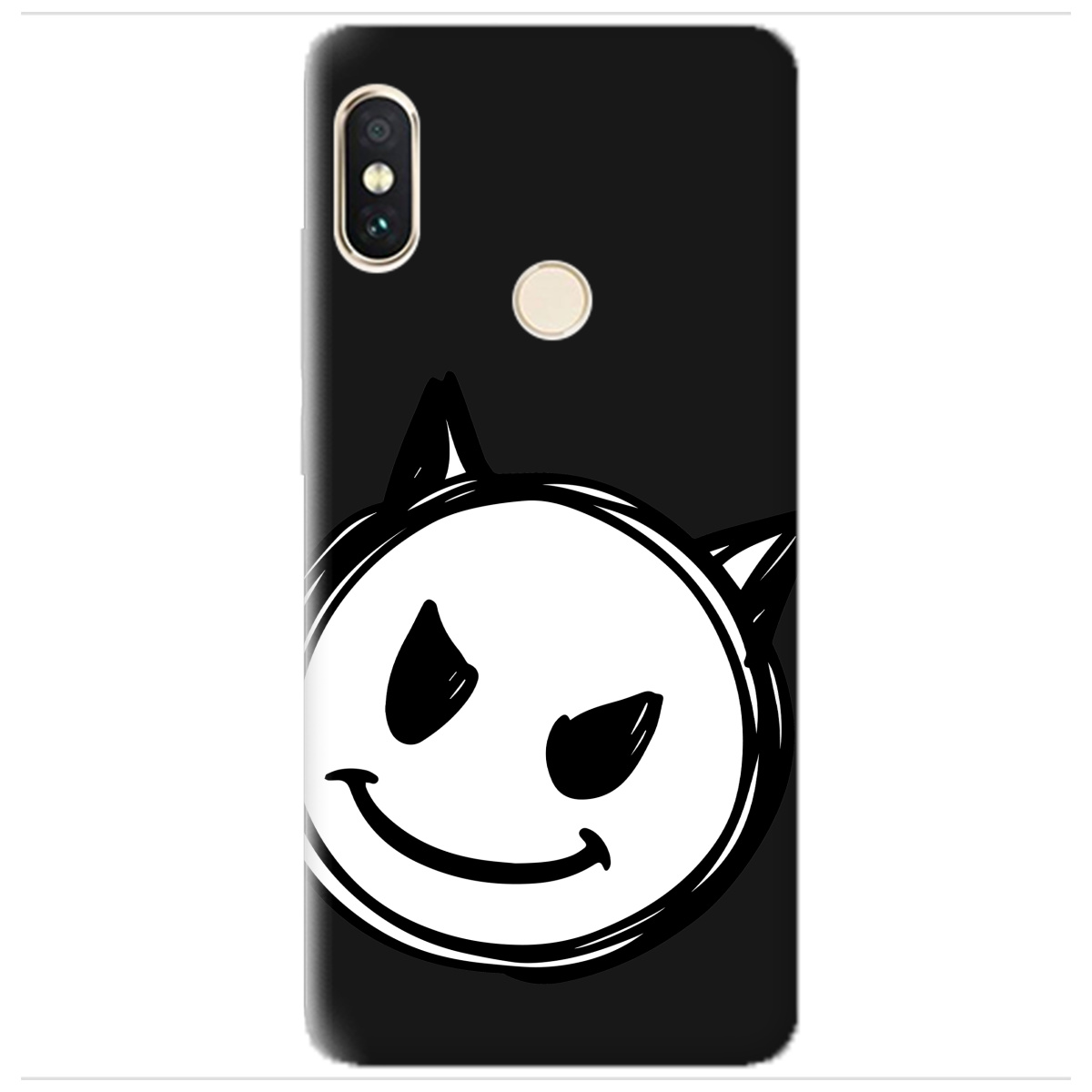 Чохол для Xiaomi Redmi Note 5 чорний матовий soft touch Настрій чортеняти - фото 1 - Чохли для телефонів