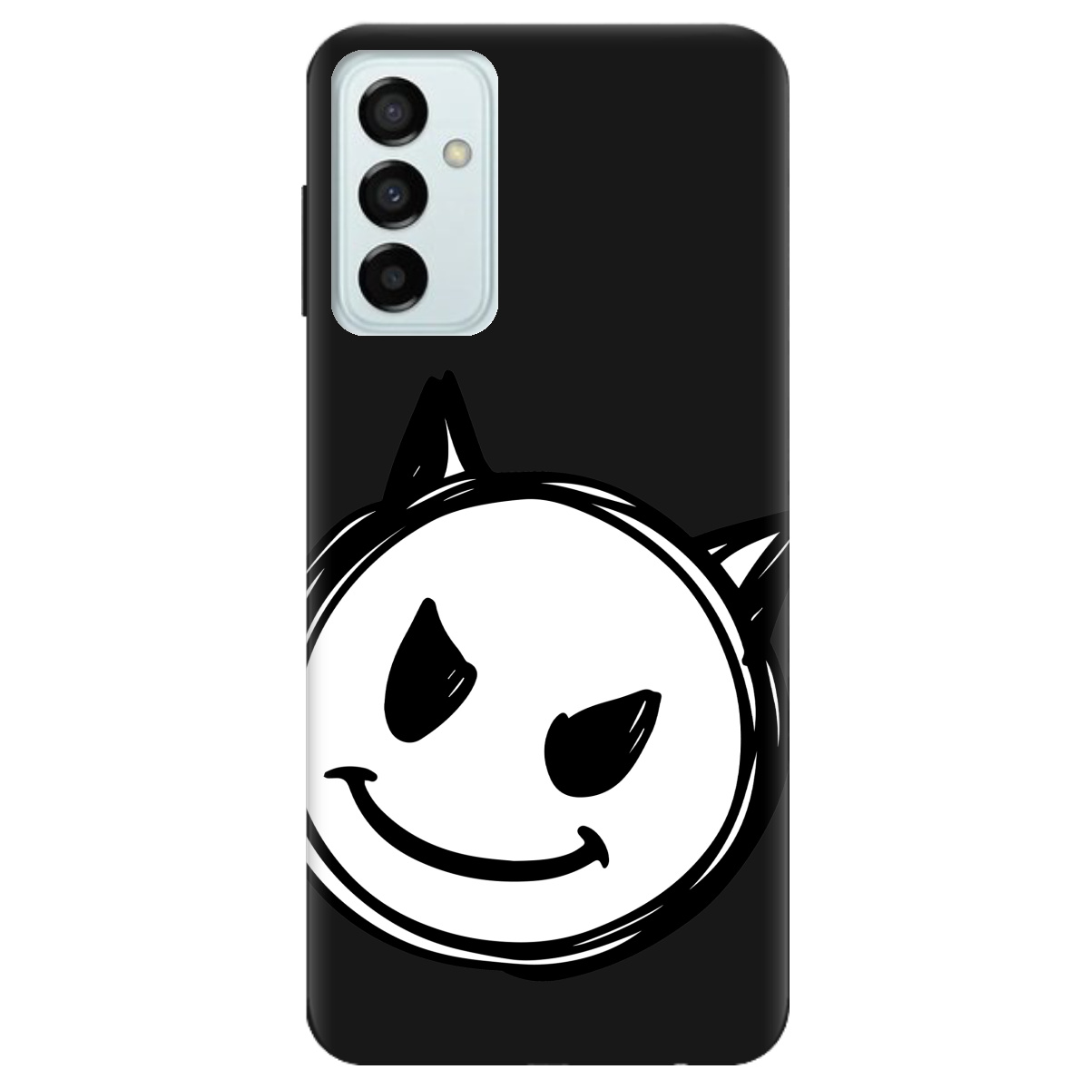Чехол для Samsung Galaxy M13 4G черный матовый soft touch Настроение чертенка - фото 1 - Чехлы для телефонов