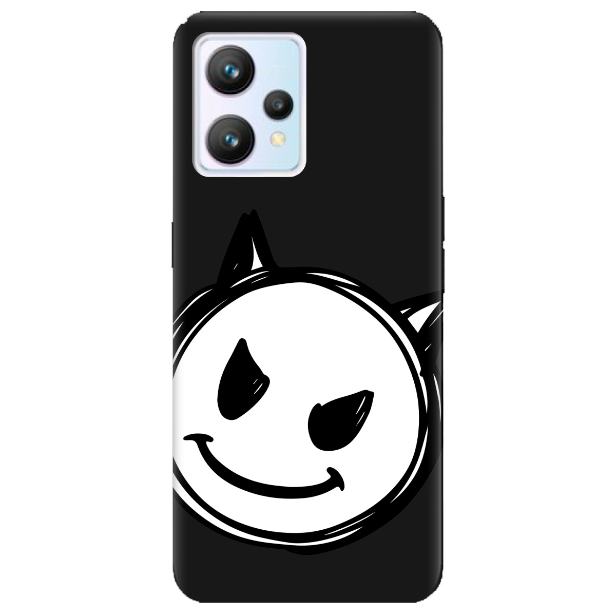 Чохол для Realme 9 чорний матовий soft touch Настрій чортеняти - фото 1 - Чохли для телефонів