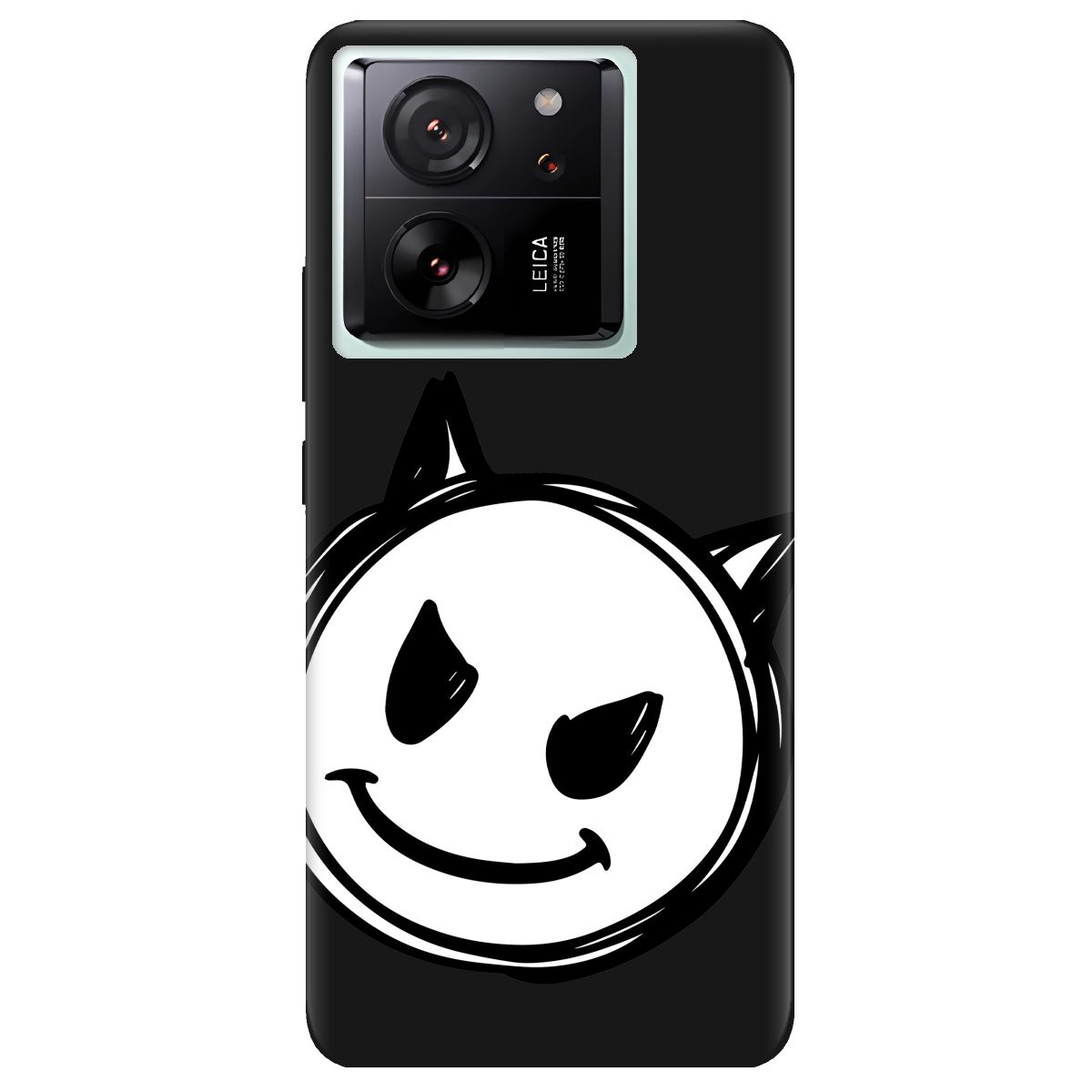 Чохол для Xiaomi 13T Pro чорний матовий soft touch Настрій чортеняти - фото 1 - Чохли для телефонів