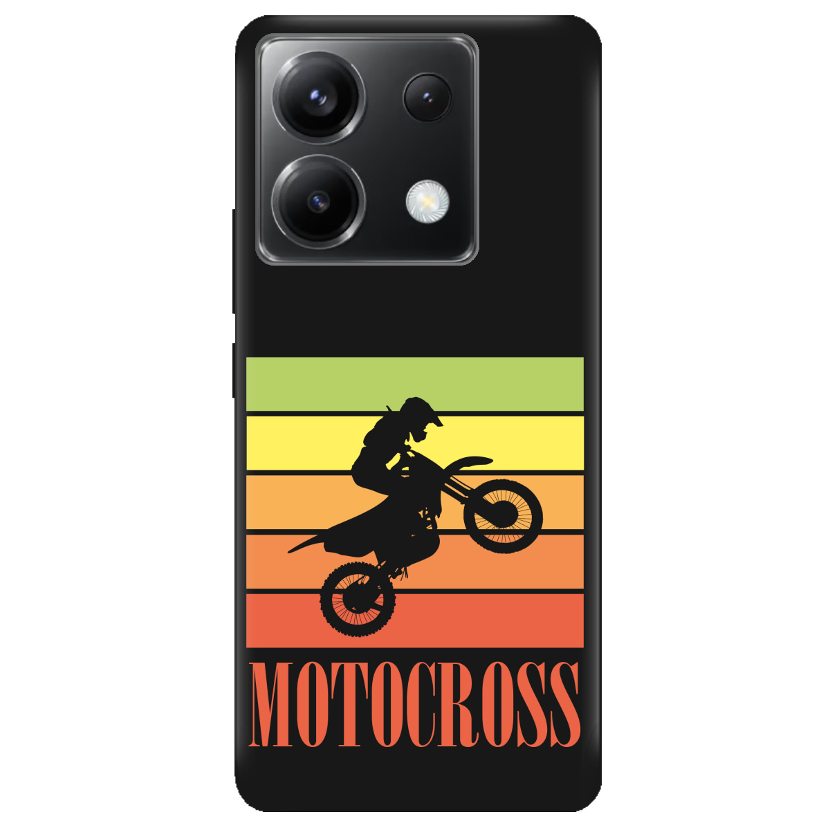 Чохол для Xiaomi Redmi Note 13 Pro 5G чорний матовий soft touch Motocross - фото 1 Чохол для Xiaomi Redmi Note 13 Pro 5G чорний матовий soft touch Motocross - фото 1 - Чохли для телефонів