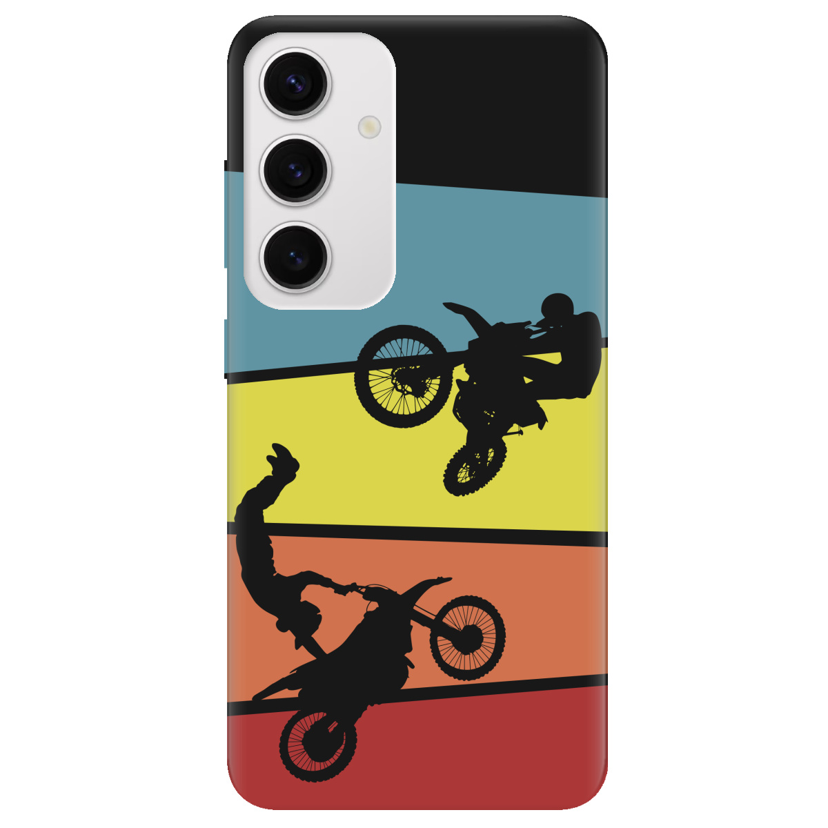 Чехол для Samsung Galaxy S24 Plus черный матовый soft touch Летучий мотор - фото 1 - Чехлы для телефонов