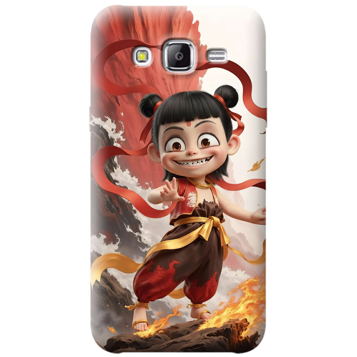 Чехол для Samsung Galaxy J5 2015 прозрачный Огненная Нечжа - фото 1 - Чехлы для телефонов
