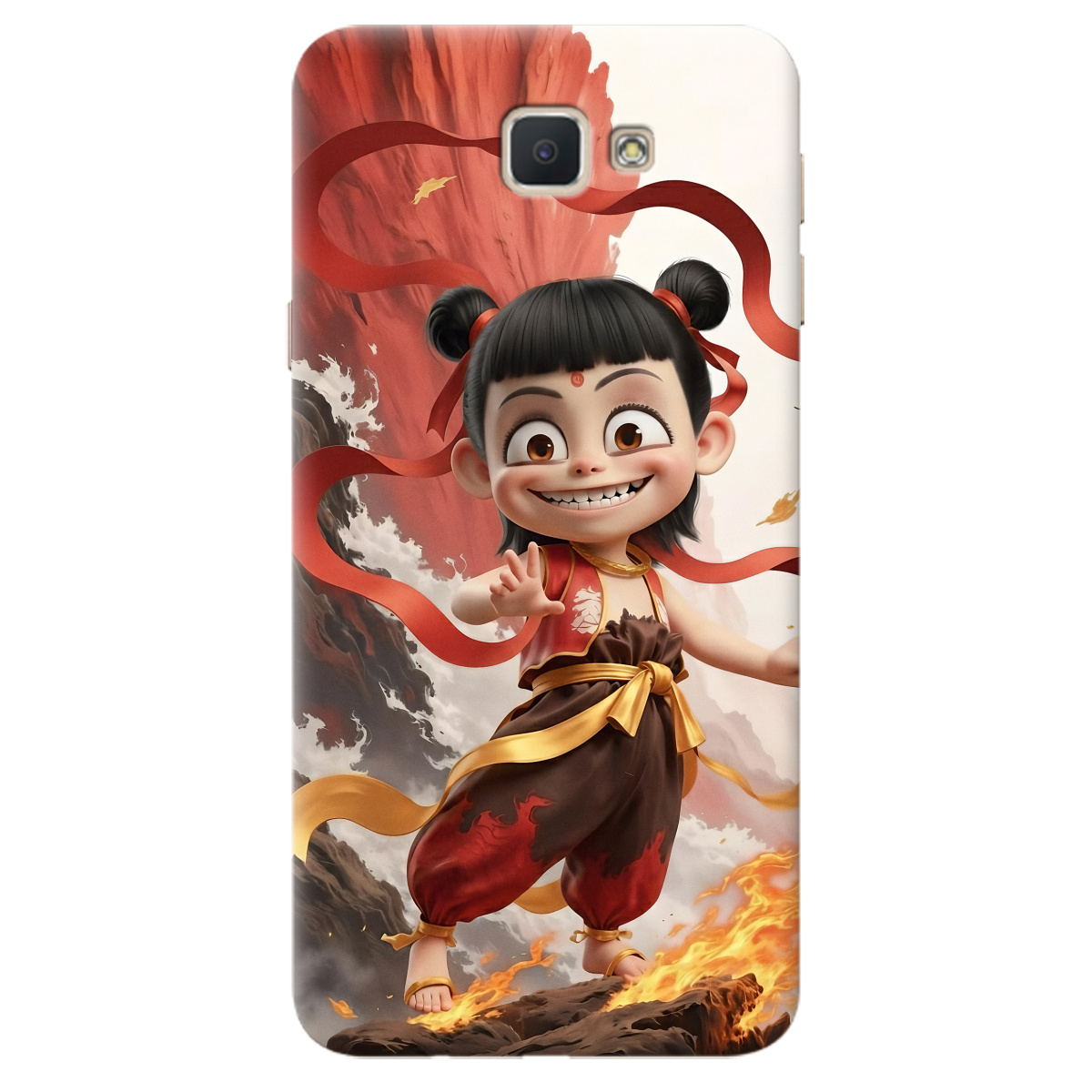 Чехол для Samsung Galaxy J5 Prime прозрачный Огненная Нечжа - фото 1 - Чехлы для телефонов