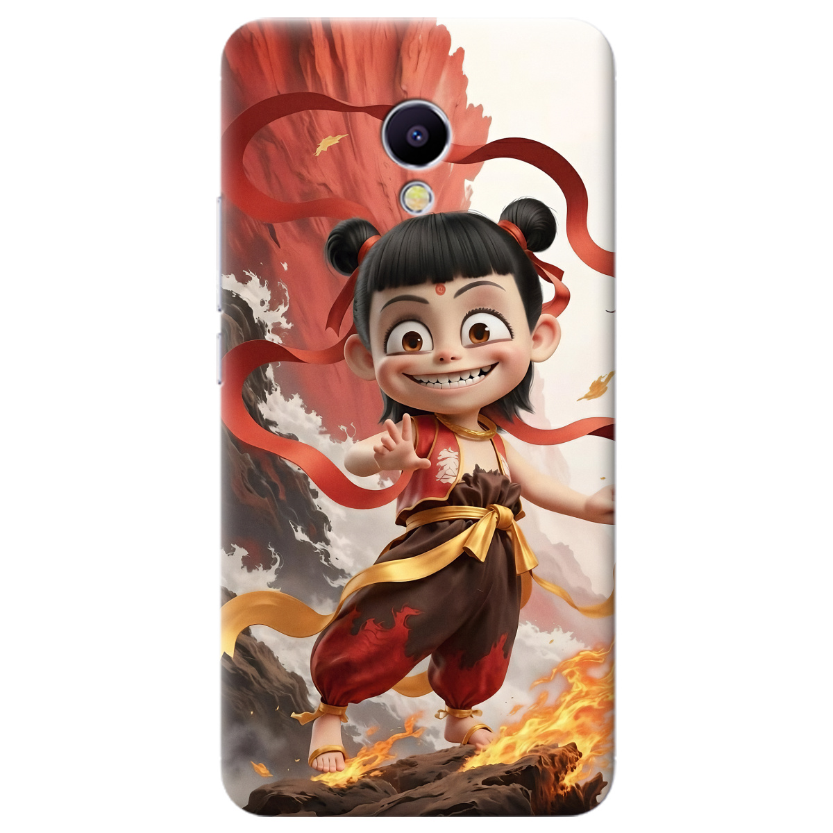 Чехол для Meizu M5S прозрачный Огненная Нечжа - фото 1 - Чехлы для телефонов