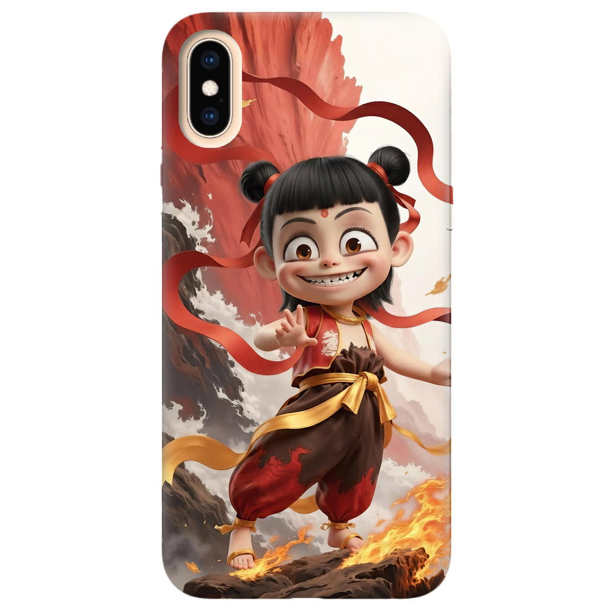 Чехол для Apple iPhone X прозрачный Огненная Нечжа - фото 1 Чехол для Apple iPhone X прозрачный Огненная Нечжа - фото 1 - Чехлы для телефонов