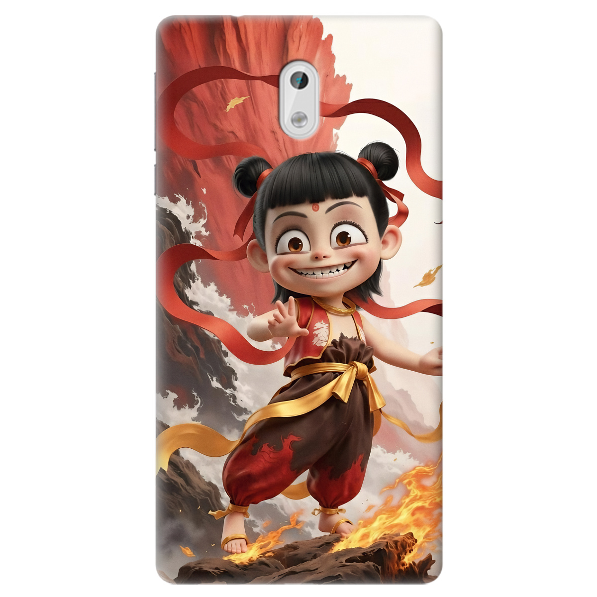 Чехол для Nokia 3 прозрачный Огненная Нечжа - фото 1 - Чехлы для телефонов