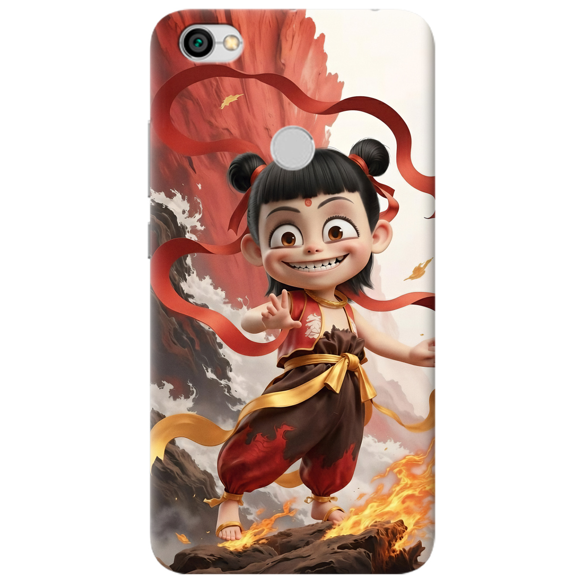 Чехол для Xiaomi Redmi Note 5A Prime прозрачный Огненная Нечжа - фото 1 - Чехлы для телефонов
