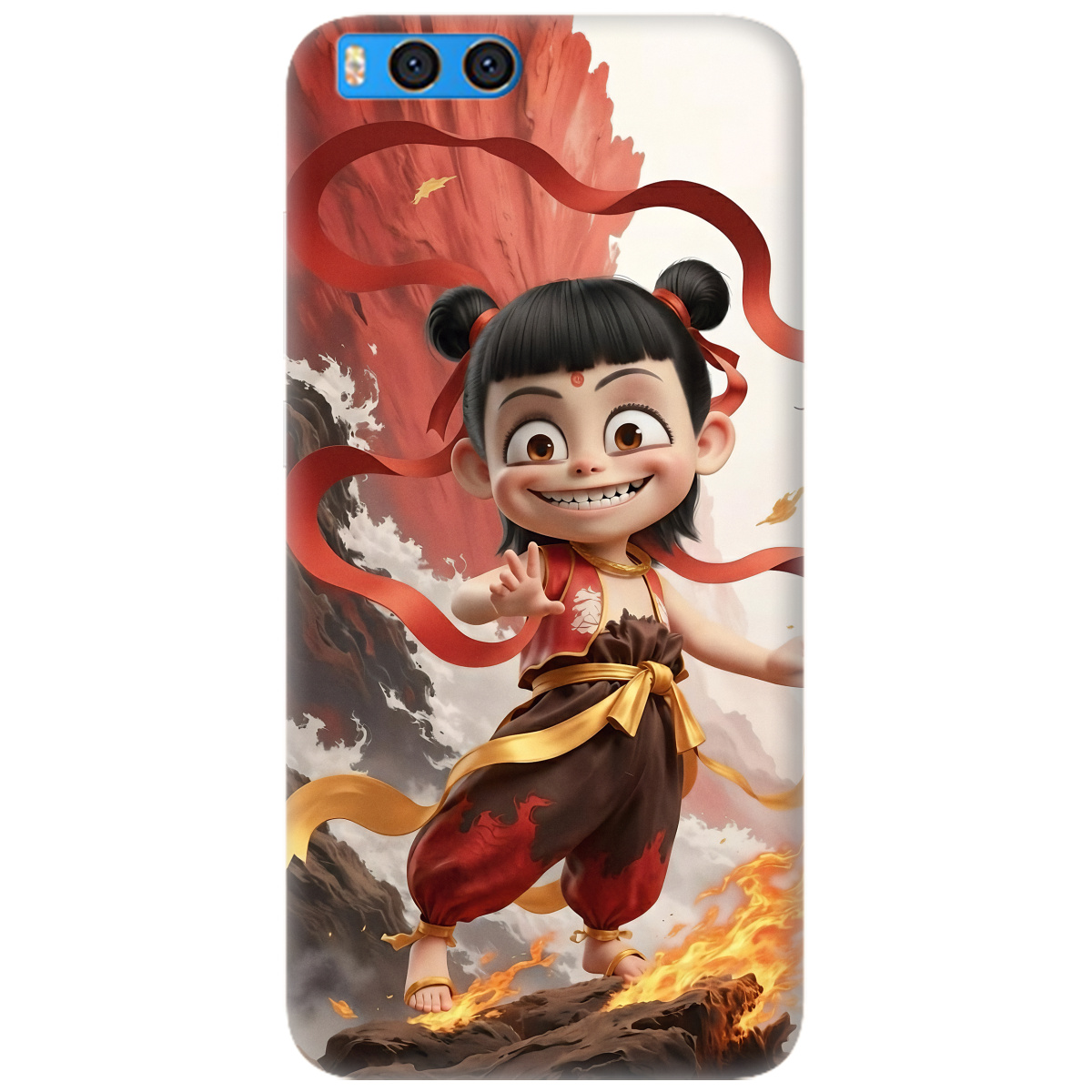 Чехол для Xiaomi Mi Note 3 прозрачный Огненная Нечжа - фото 1 - Чехлы для телефонов